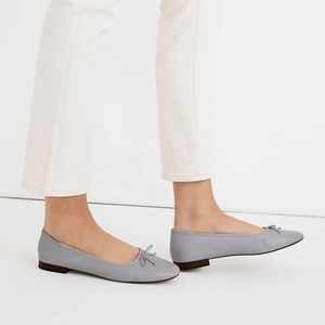 Madewell | The Adelle Ballet Flat in Lizard Embossed Leather